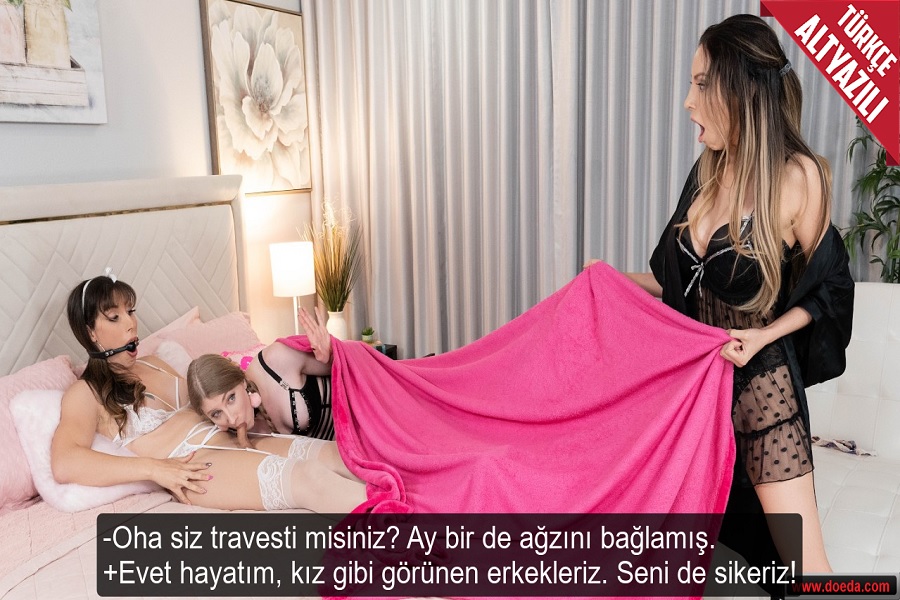 Kızlar Yurduna Yazılan İki Travesti İlk Gece Sikişti