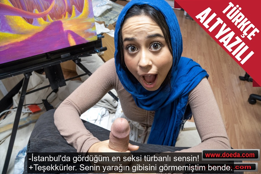 İstanbul’da Tanıştığı Türbanlı Kızı Kendi Ülkesinde Eğlenerek Sikti