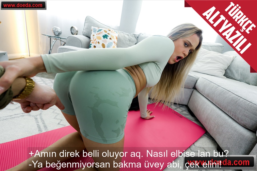 Yazıldığı Üvey Abisi Onu Azdırmak İçin Giydiği Taytı ile Taşak Geçmeye Başladı